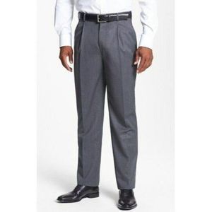Men's JB Britches Pleat Wool 9788 Sz 33R Charcoal